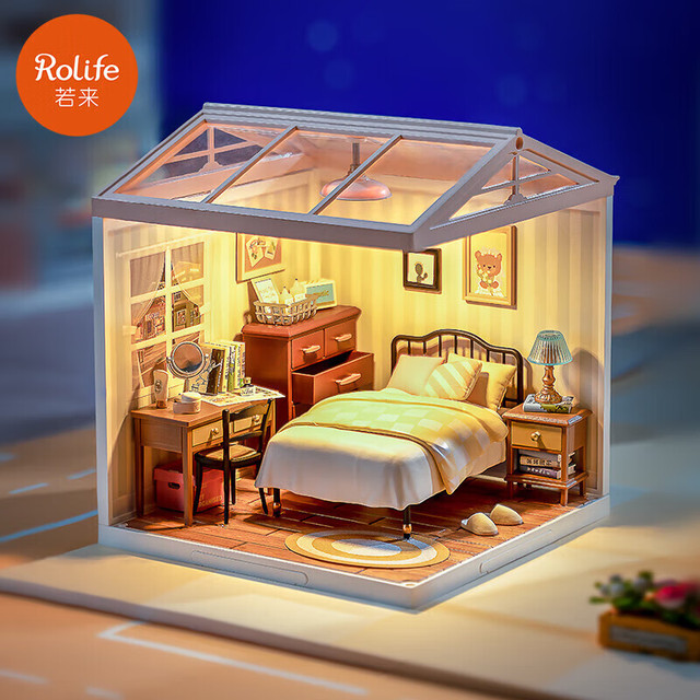 若态 若来超级世界卧室 diy拼装小屋积木手工拼图儿童玩具生日礼物女生