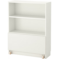 宜家（IKEA）BILLY毕利书架置物柜收纳柜收纳储物展示柜落地客厅分层 白色书架带抽屉80x30x106cm