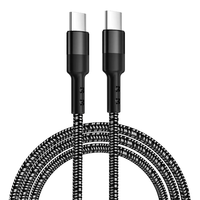 MOLIXIAOXIANG 摩力小象 双Type-C 60W 数据线 尼龙编织 1m 黑色