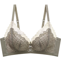 都市丽人 内衣女莫代尔婴肌棉蕾丝无钢圈聚拢甜美文胸 2B15C4