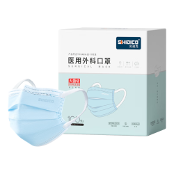 史迪克 口罩医用外科口罩泡泡纱独立包装灭菌级防护 100枚（6mm泡泡纱耳带）宽耳带不勒耳 口罩