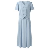 首降3折|歌莉娅小香风套装女夏醋酸超好看两件套裙穿搭