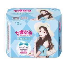 七度空间 优雅系列卫生巾姨妈巾组合装 夜用棉柔275mm 10片