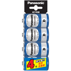 Panasonic R20PNU/4SC 1号碳性电池 1.5V 4粒装