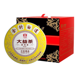 大益 茶叶 高端茗茶皇茶系列  普洱熟茶 茶叶自饮 金针白莲  357g*7饼（2101批次）