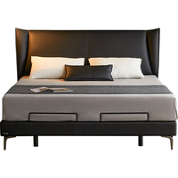 林氏家居猫武士智能床多功能主卧高端大气真皮床2025双人PC315 【智能床】黑茶色床+630A床垫