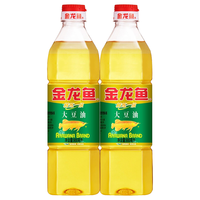 金龙鱼大豆油家用炒菜烹饪食用油植物油烘焙烧烤宿舍用粮油 精选大豆油转基因 900mL*2瓶