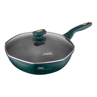 ASD 爱仕达 WJ8332E 炒锅(32cm、不粘、铝合金+304不锈钢)