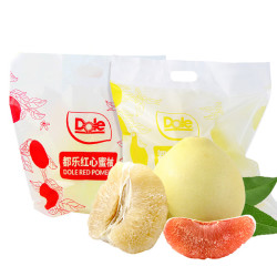 都乐 福建红心白心双拼蜜柚 4粒 礼盒装（单果750g）
