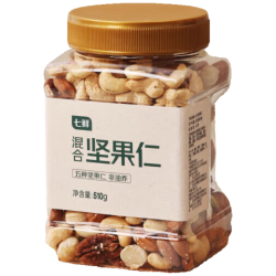 七鲜 混合坚果仁510g/罐 无果干纯坚果 烘烤非油炸