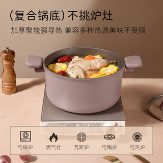 卡罗特汤锅一体家用大容量汤锅炖煮锅煲汤锅电磁炉燃气灶专用锅24cm
