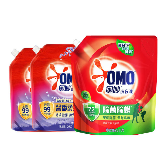 今日必买：OMO 奥妙 洗衣液套装（14斤）2.8元/斤