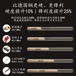 FINDKING锋劲三合钢锤纹锻打厨师刀日式寿司刀菜刀主厨刀切肉刀牛刀料理刀 8寸罗沙木柄三德刀（配刀套）