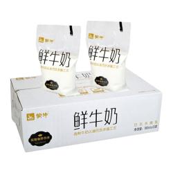 蒙牛 透明小白袋鲜牛奶 180ml*12