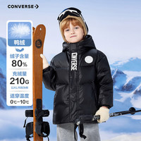  CONVERSE/匡威 保暖 儿童羽绒服  130 充绒量约130g 【身高116-122cm】 正黑色 清洁度880
