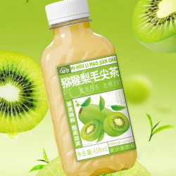 轻空 猕猴梨毛尖茶果汁茶饮料410ml 18瓶整箱 果汁含量20％临期 18瓶