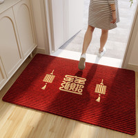 红色入户门地垫玄关大门口进门门垫地毯家用门外防滑耐脏免洗脚垫 绣花--招财 红色