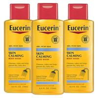 Eucerin 优色林 沐浴露——清洁，有助于防止皮肤干燥，发痒，8.4盎司/ 瓶（约238.13克），250毫升，3件装