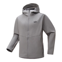 奥索卡2025年秋冬新品抓绒连帽夹克防风保暖软壳外套 巴洛克灰-861