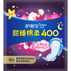 护舒宝 甜睡棉柔超长夜用卫生巾 400mm*6片