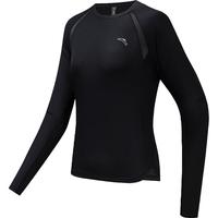 安踏速干长袖t恤女2025秋季新款吸湿瑜伽训练服透气打底跑步运动上衣