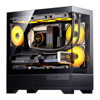 爱国者 W60机箱台式机电脑主机水冷白色海景房MATX机箱 爱国者 W60 黑 MATX机箱