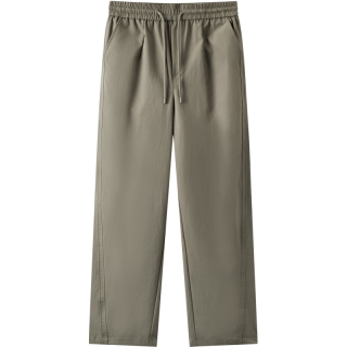 gxgjeans 美式斜纹面料简约基础宽松休闲裤 灰绿