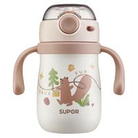 苏泊尔婴幼儿宝宝保温吸管学饮杯外出便携6个月以上防呛