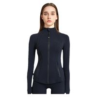 lulu高级感瑜伽外套女普拉提训练跑步运动套装速干上衣瑜珈服