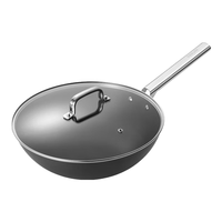 德世朗钛铁中式爆炒锅不生锈不穿孔 无涂层少油烟不粘炒锅 钛铁爆炒锅【防刮耐磨抗菌】 32cm