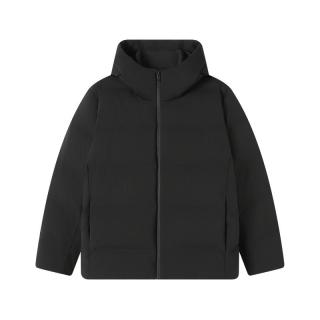 京东京造 羽绒服鹅绒服连帽25冬季无缝压胶外套 黑色 3XL