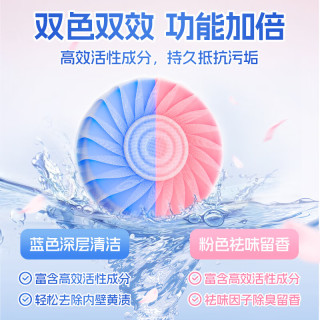 壹念洁厕宝马桶清洁剂除臭去异味留香蓝泡泡洁厕灵洁厕块泡腾片去污 白茶香氛洁厕宝50g*7块 升级版