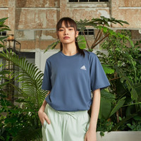 adidas 阿迪达斯 款纯棉休闲上衣圆领短袖T恤男女adidas阿迪达斯轻运动