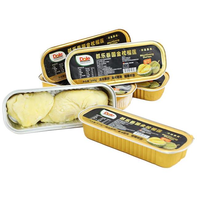都乐 泰国金枕冷冻榴莲肉 烤榴莲 纯肉 单盒100g*5盒装