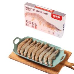 良满鲜 厄瓜多尔白虾 1.5kg 75-90只 盐冻虾 海鲜礼盒