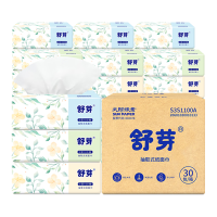 幸福阳光 抽纸 舒芽3层100抽*30包超值装 湿水不易破 柔软亲肤 包装升级