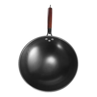 龙之艺 精品炒菜锅 传统锻打不粘锅铁锅 34cm