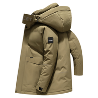 雪中飞 SNOWFLYING时尚百搭休闲户外短款防风保暖立领连帽派克极寒羽绒服 自然绿|4189 180/96A(XL)