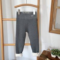 栀了成长记校服神器女童装无骨缝打底裤2025秋季新款宝宝外穿加绒紧身裤子