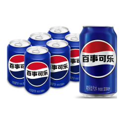 百事 可乐 碳酸汽水饮料  330ml*6罐