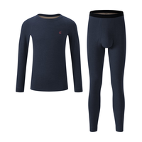 京东京造 男士保暖内衣套装 LFNB-004 藏青 M