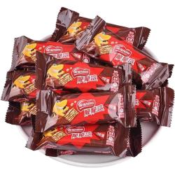 雀巢 脆脆鲨巧克力威化24条盒饼干夹心办公室点心零食 巧克力味10条约125g
