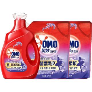 88VIP、今日必买：奥妙 OMO 全自动洗衣液 1.9kg+2kg*2袋 薰衣草香