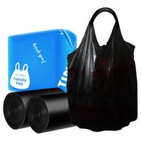 e洁 手提式垃圾袋 共208只 45x59cm背心垃圾袋108只