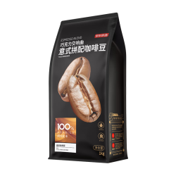 京东京造 意式拼配咖啡豆1kg 香醇油脂浓郁低酸巧克力香深烘手冲
