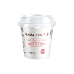 卡士 CLASSY.KISS）草莓味鲜酪乳120g*6杯 低温酸奶 酸牛奶 风味发酵乳