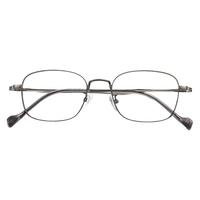 WANXIN万新新款近视眼镜超轻半框商务眼镜框男防蓝光眼镜可配度数 1073黑色 时尚眉线框 配镜邦1.67MR-7超薄防蓝光树脂镜片