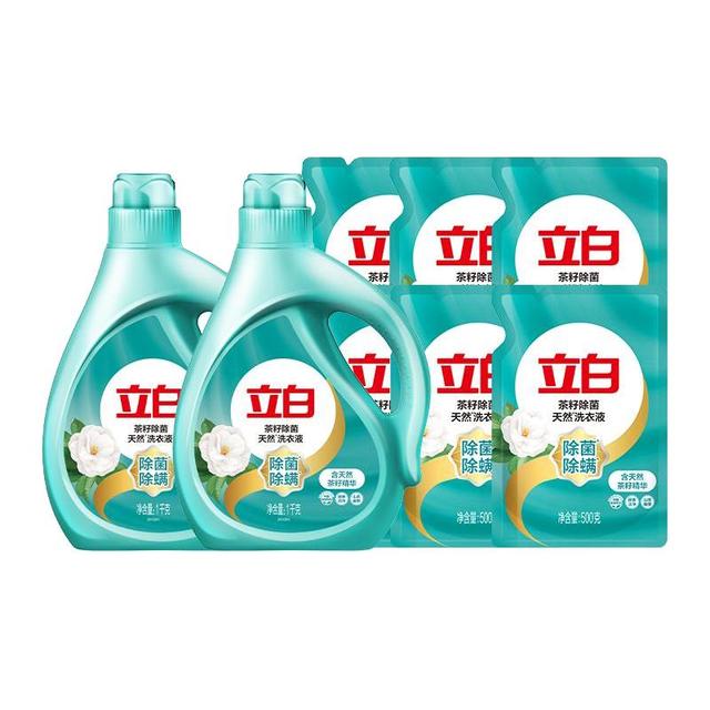 立白 茶籽除菌液洗衣液5kg除螨抑菌家庭装