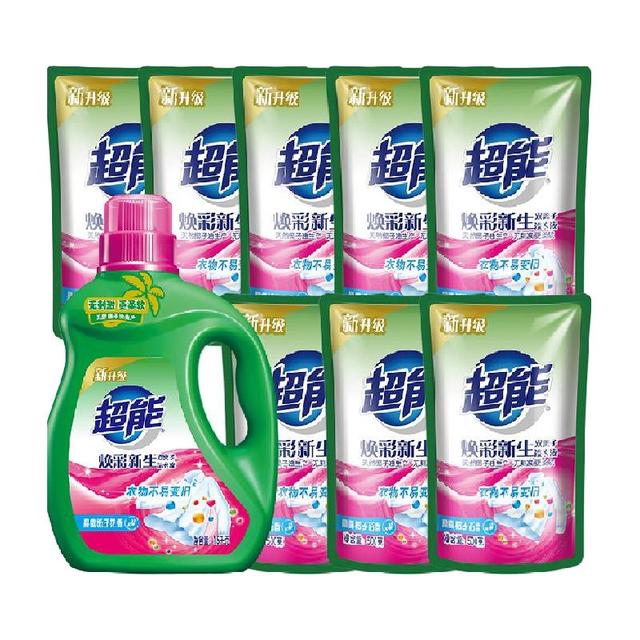 超能 双离子系列 焕彩新生洗衣液 晨露栀子花香11斤