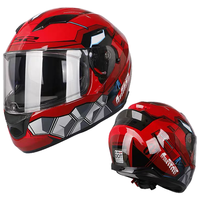 LS2 FF802 摩托车头盔 亮黑 3XL